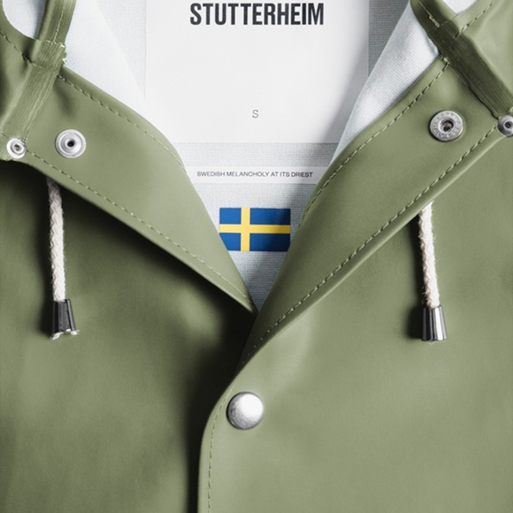 Stutterheim Green Raincoat - Picture 13 of 14